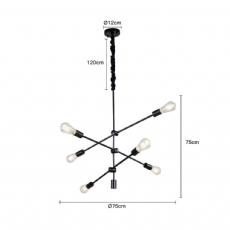 Pendente Atomus 6xE27 Nordecor 2077