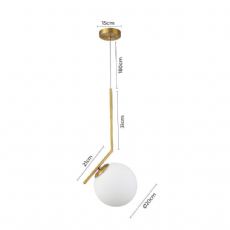Pendente Globe Dourado Nordecor 2104