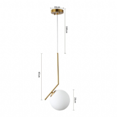 Pendente Globe Dourado Nordecor 2104