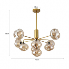 Pendente Topus Vidro �mbar Nordecor