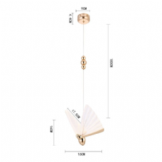 Pendente LED Honen Dourado Nordecor 2413