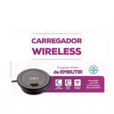 Carregador Wireless de Embutir 10W 60mm de di�metro Renna