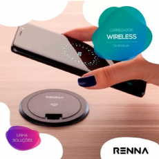 Carregador Wireless de Embutir 10W 60mm de di�metro Renna