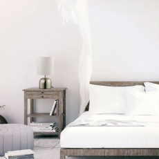 Abajur de Mesa Tack Cromado com C�pula Branca 1xE27 StudioLuce