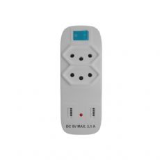 Adaptador M�ltiplo com Chave 2 Tomadas 2P+T + 2 USB Exatron