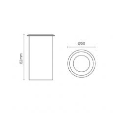 Balizador Embutido de Solo LED 1,8W 2700K Romalux