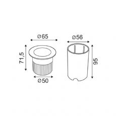 Balizador Embutido de Solo Garden LED 4,5W 2700K Romalux