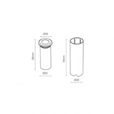 Balizador Embutido de Solo Mini Redondo LED 0,45W 2700K Romalux