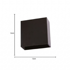 Arandela LED Dron Preta 4W 3000K IP65 2011 Nordecor