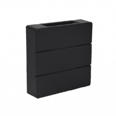 Arandela Clean LED Aletada Preta 6W 3000K Blumenau Ilumina��o