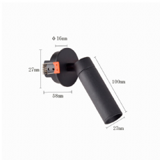 Spot LED de Embutir Blet Preto 6338 Nordecor