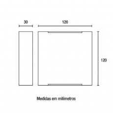 Arandela Clean LED Marrom 3W 3000K Blumenau Ilumina��o