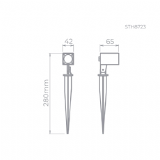 Espeto Hide Quadrado Recuado 5W 3000K STH8723/30 Stella