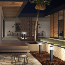 Balizador Garten 50cm Preto Fosco Germany