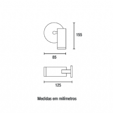 Arandela Guben Preto Fosco IP54 GU10 Germany