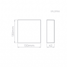 Arandela de Parede LED Ice 7,5W 3000K Stella STL21700BR/30