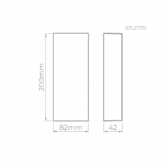 Arandela Retangular Ice 5W 3000K Stella STL21701BR/30