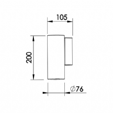 Arandela Lisse Preta New Line IN50817PT