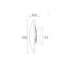 Arandela Lua Champanhe 15cm 3000K 1162/15 7887 Spot Line