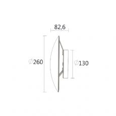 Arandela Lua Champanhe 26cm 3000K 1162/26 7890 Spot Line