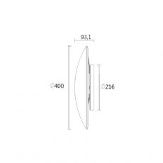 Arandela Lua Champanhe 40cm 3000K 1162/40 7893 Spot Line