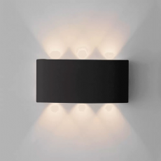 Arandela Led Ranne Preta 18W IP65 2337 Nordecor