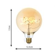 L�mpada LOVE Filamento LED G125 GMH