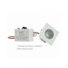 Mini Spot LED Quadrado 1W