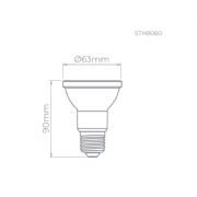 L�mpada PAR20 Dimeriz�vel Eco LED 6W STH8060/27 Stella