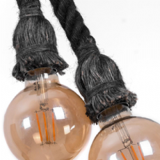 Pendente R�stico Corda Color 2xE27 Nordecor 2035