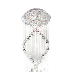 Plafon Cascata Cristal Cromado