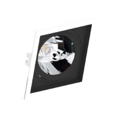 Spot Embutir AR111 Recuado Quadrado Branco com Preto Save Energy